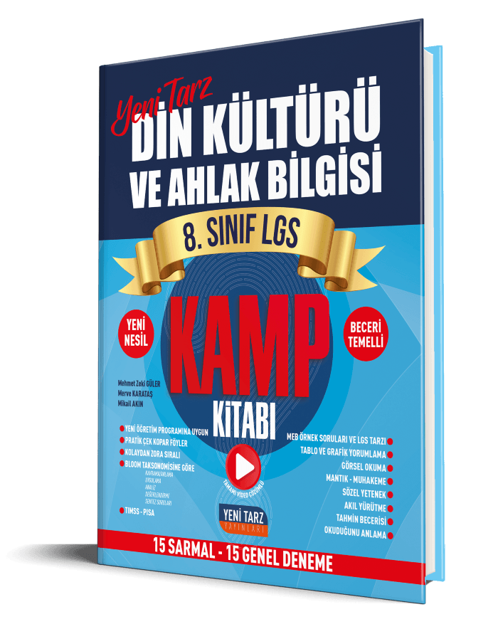 Yeni Tarz Yayınları 8.Sınıf LGS Din Kültürü ve Ahlak Bilgisi Kamp Kitabı