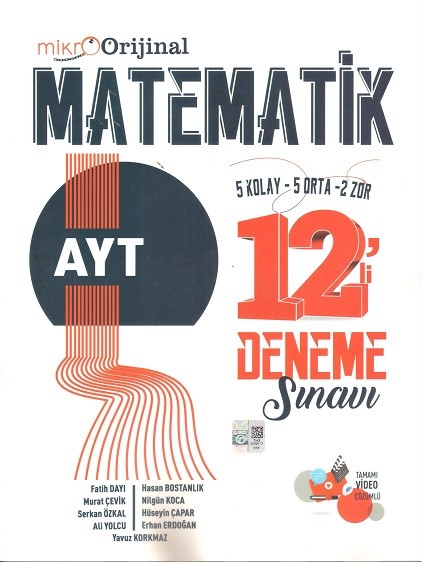 Orijinal Mikro AYT Matematik 12 li Deneme Sınavı