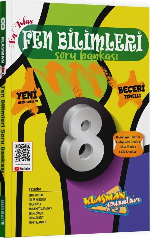 Klasman Yayınları 8. Sınıf Fen Bilimleri Soru Bankası