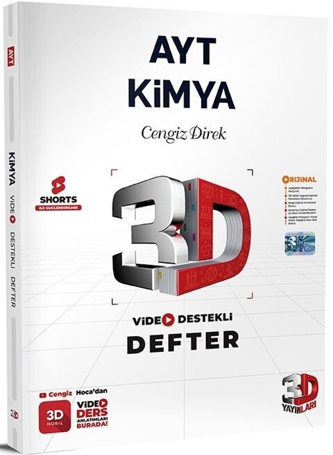 3D Yayınları AYT Kimya Video Destekli Defter