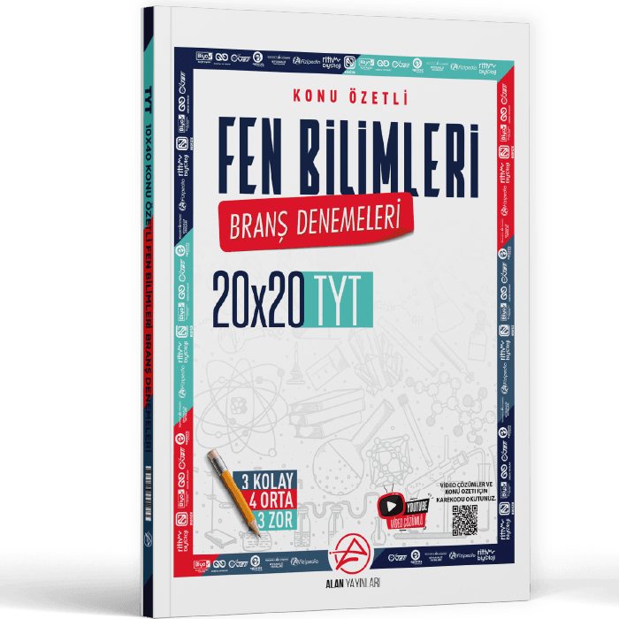 Alan Yayınları TYT Fen Bilimleri Konu Özetli 20 x 20 Branş Denemeleri