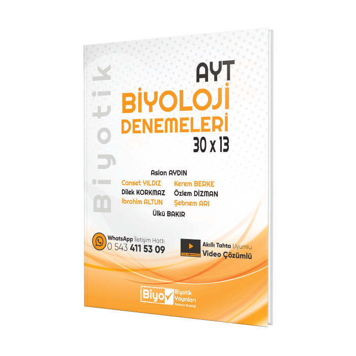 Biyotik Yayınları AYT Biyoloji Biyotik 30 x 13 Denemeleri