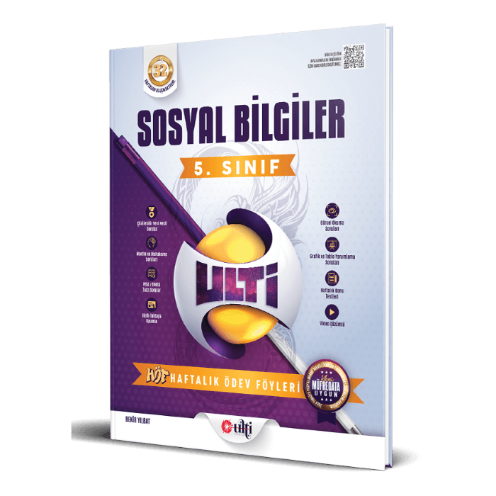 Ulti Yayınları 5. Sınıf Sosyal Bilgiler Haftalık Ödev Föyleri