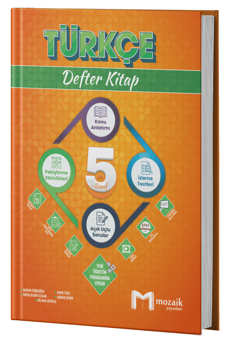 Mozaik Yayınları 5. Sınıf Türkçe Defter Kitap