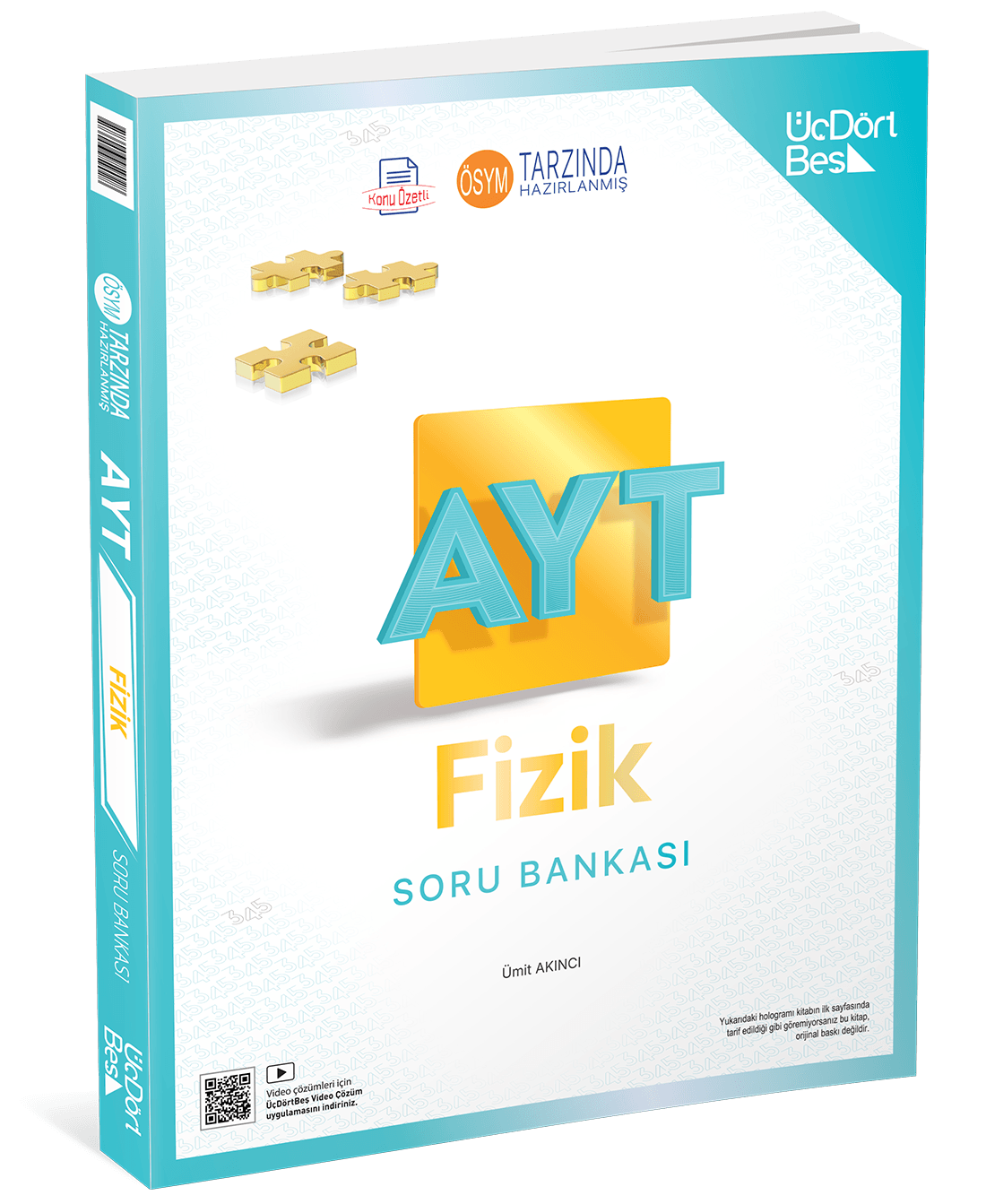 ÜçDörtBeş Yayınları AYT Fizik Soru Bankası