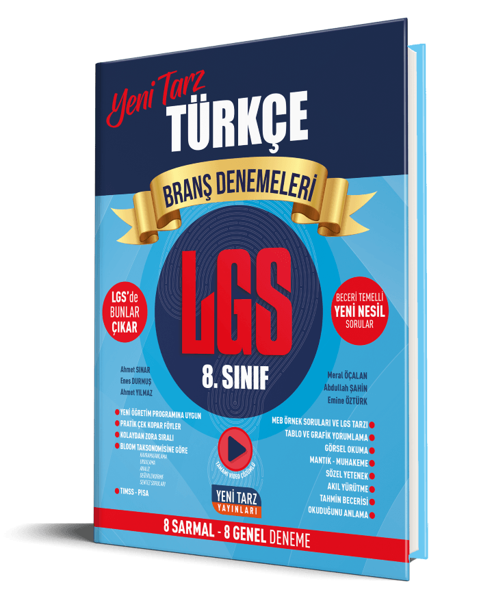 Yeni Tarz Yayınları 8. Sınıf LGS Türkçe Branş Denemeleri