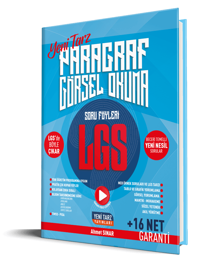 Yeni Tarz Yayınları 8. Sınıf LGS Paragraf Görsel Okuma Soru Föyleri