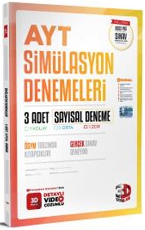 3D Yayınları AYT Sayısal 3 lü Simülasyon Genel Deneme