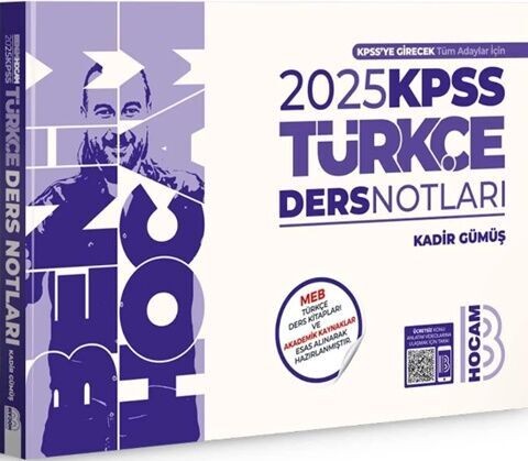 Benim Hocam Yayınları 2025 KPSS Türkçe Video Ders Notları