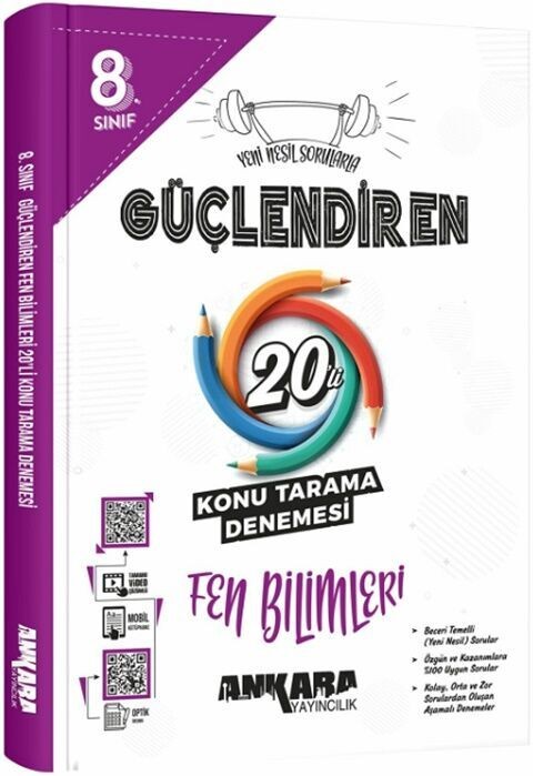 Ankara Yayıncılık 8. Sınıf Güçlendiren 20 li Branş Deneme - Fen Bilimleri