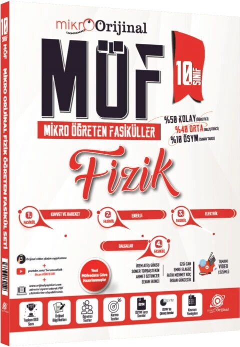 Orijinal Mikro 10. Sınıf Fizik MÖF Mikro Öğreten Fasiküller