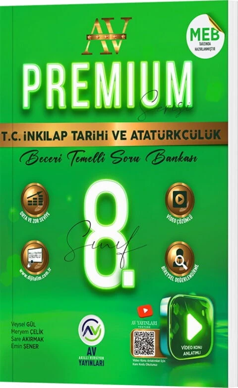 Av Yayınları 8. Sınıf İnkılap Tarihi ve Atatürkçülük Premium Beceri Temelli Soru Bankası