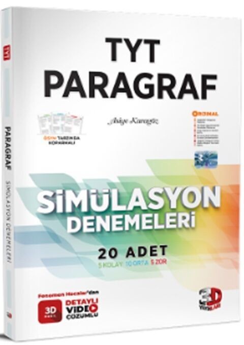 3D Yayınları TYT Paragraf Simülasyon 20 li Deneme