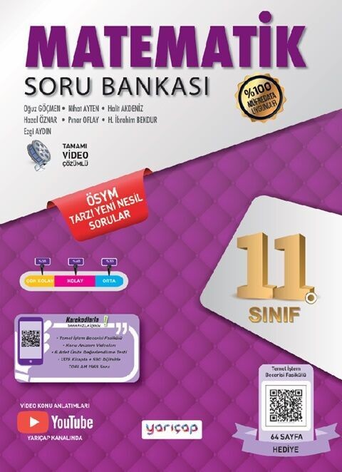 YarıÇap Yayınları 11. Sınıf Matematik Soru Bankası