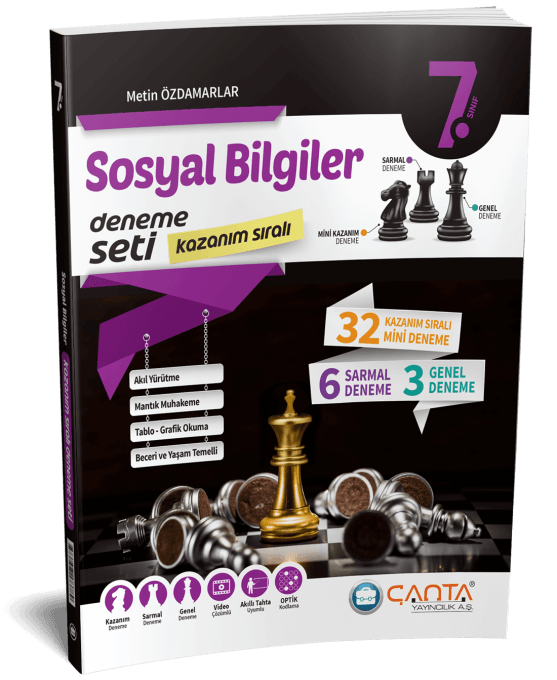 Çanta Yayınları 7. Sınıf Sosyal Bilgiler Kazanım Sıralı Deneme Seti