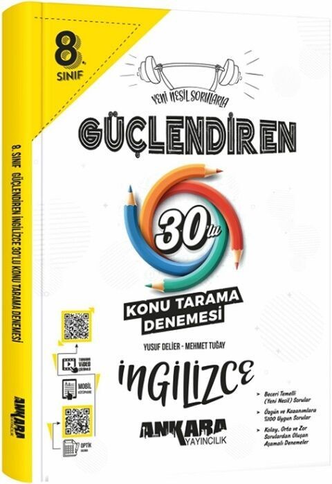 Ankara Yayıncılık 8. Sınıf Güçlendiren 20 li Branş Deneme - İngilizce