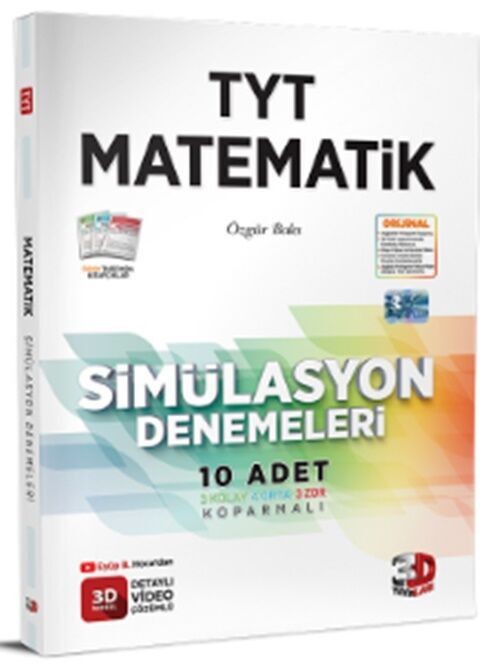 3D Yayınları TYT Matematik Simülasyon 10 Deneme