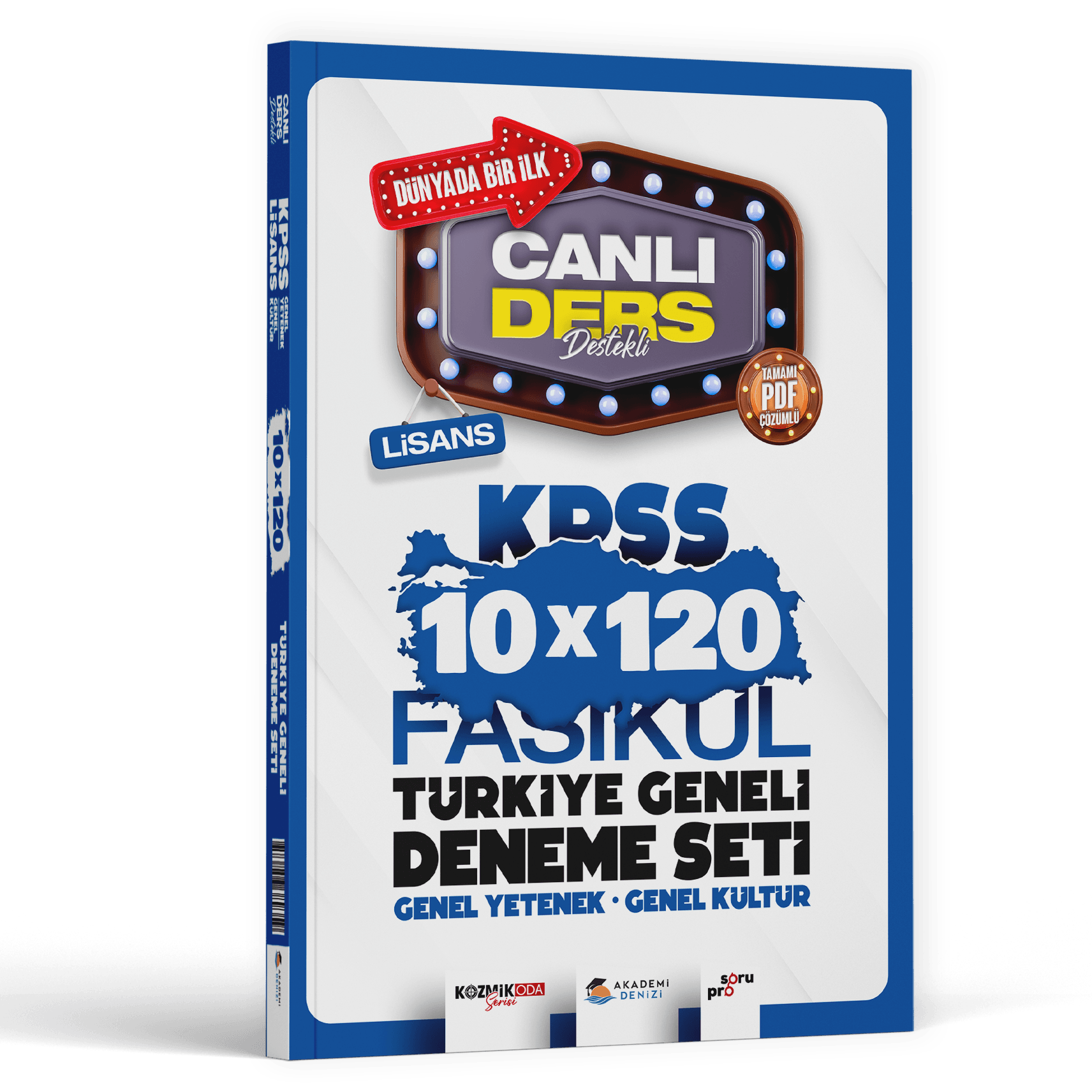 Akademi Denizi Yayınları 2024 KPSS Genel Kültür Genel Yetenek 10 x 120 Fasikül Türkiye Geneli Deneme Seti