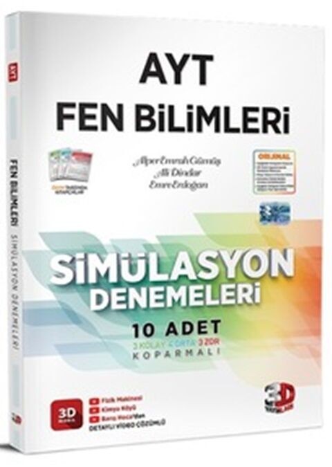 3D Yayınları AYT Fen Bilimleri Simülasyon Denemeleri