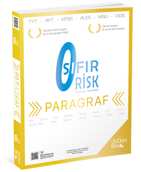 ÜçDörtBeş Yayınları Paragraf Sıfır Risk
