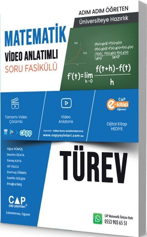 Çap Yayınları Matematik Türev Konu Anlatımlı Soru Bankası