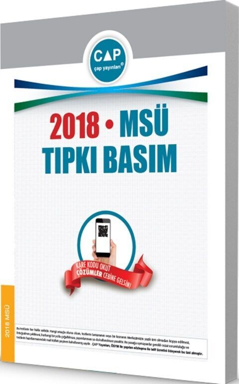 Çap Yayınları Üniversiteye Hazırlık MSÜ 2018 Tıpkı Basım