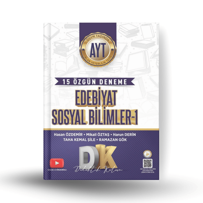 Didaktik Kalem Yayınları AYT Edebiyat Sosyal Bilimler 1 15 Deneme