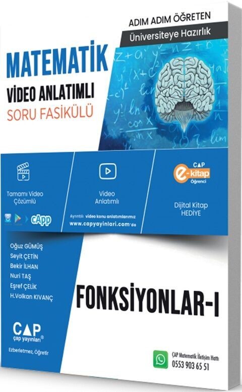 Çap Yayınları Üniversiteye Hazırlık Matematik Fonksiyonlar 1 Konu Anlatımlı Soru Bankası