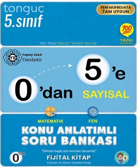 0`dan 5`e Sayısal Konu Anlatımlı Soru Bankası Tonguç Akademi