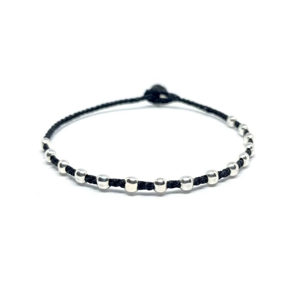 Gümüş Boncuklu Unisex Bileklik