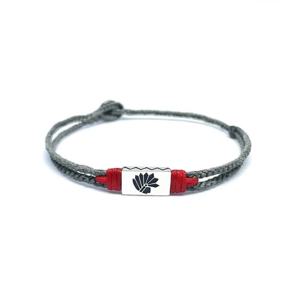 Gümüş Kızılderili Sembollü Unisex Bileklik
