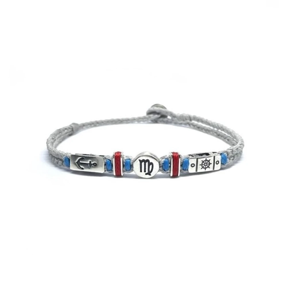 Gümüş Çapa | Dümen | Burç Sembollü Unisex Bileklik