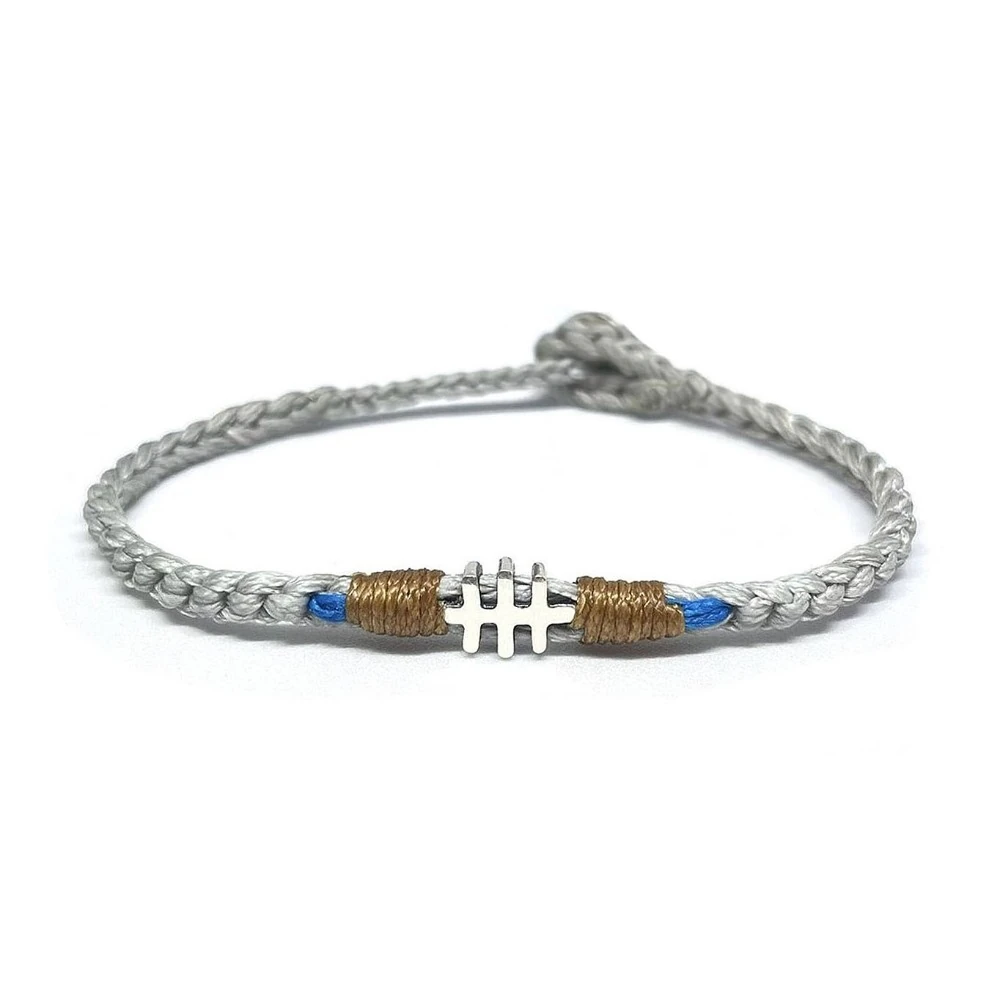 Gümüş İletişim Sembollü Unisex Bileklik