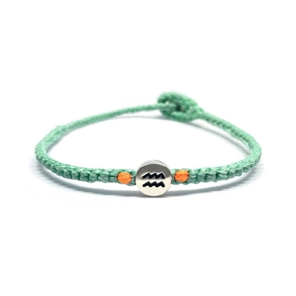 Gümüş Kova Burcu Unisex Bileklik