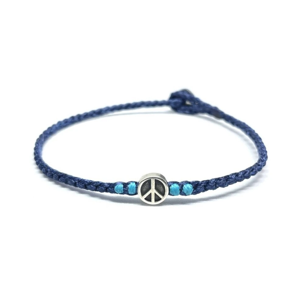 Gümüş Barış Sembollü Unisex Bileklik