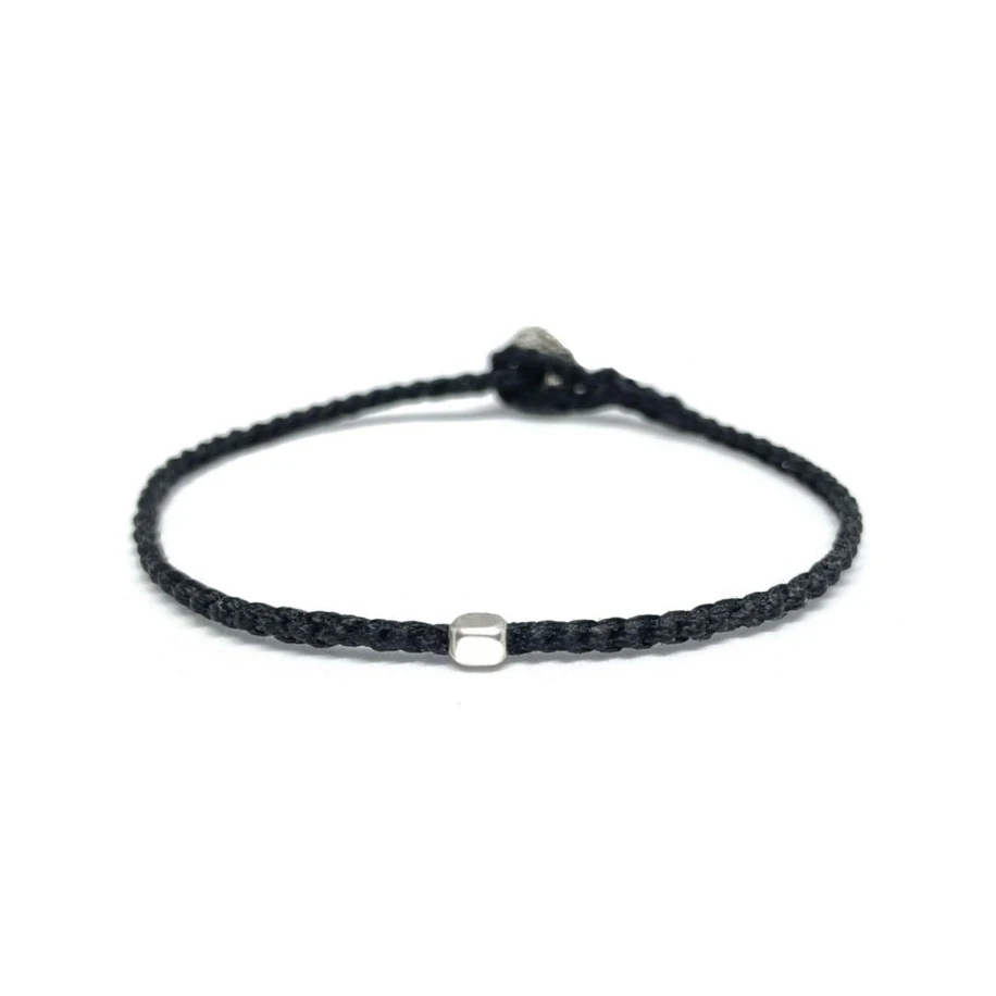 Pirinç Tek Küp Sembollü Unisex Bileklik