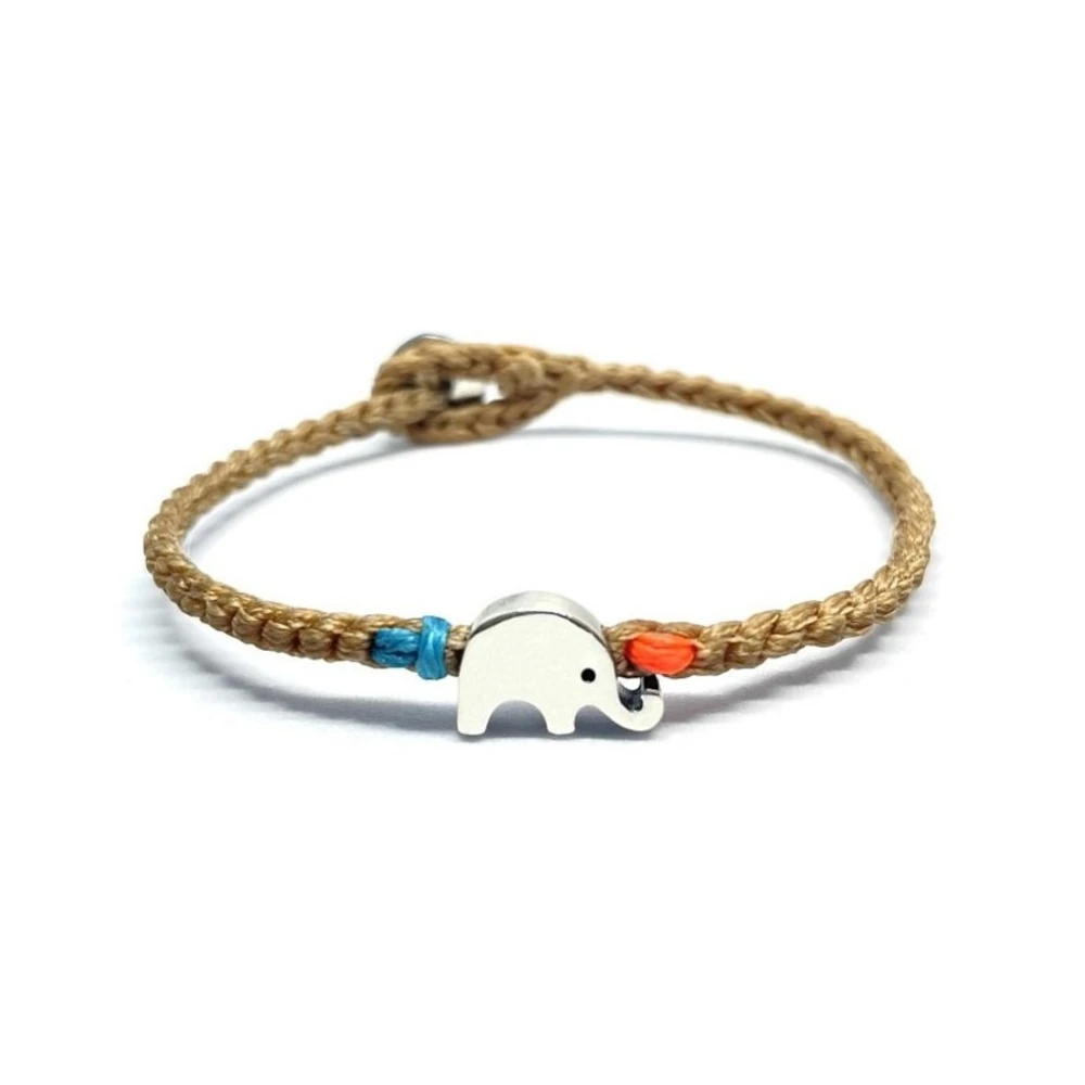 Gümüş Fil (Güç) Sembollü Unisex Bileklik