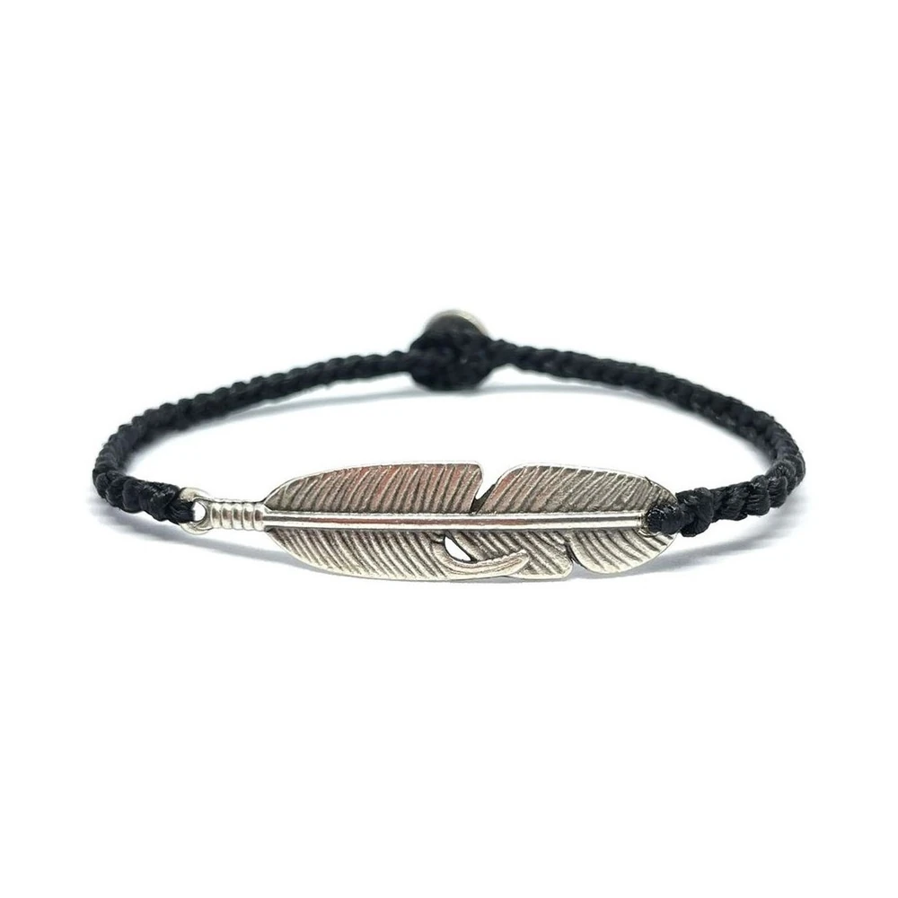 Pirinç Tüy Sembollü Unisex Bileklik