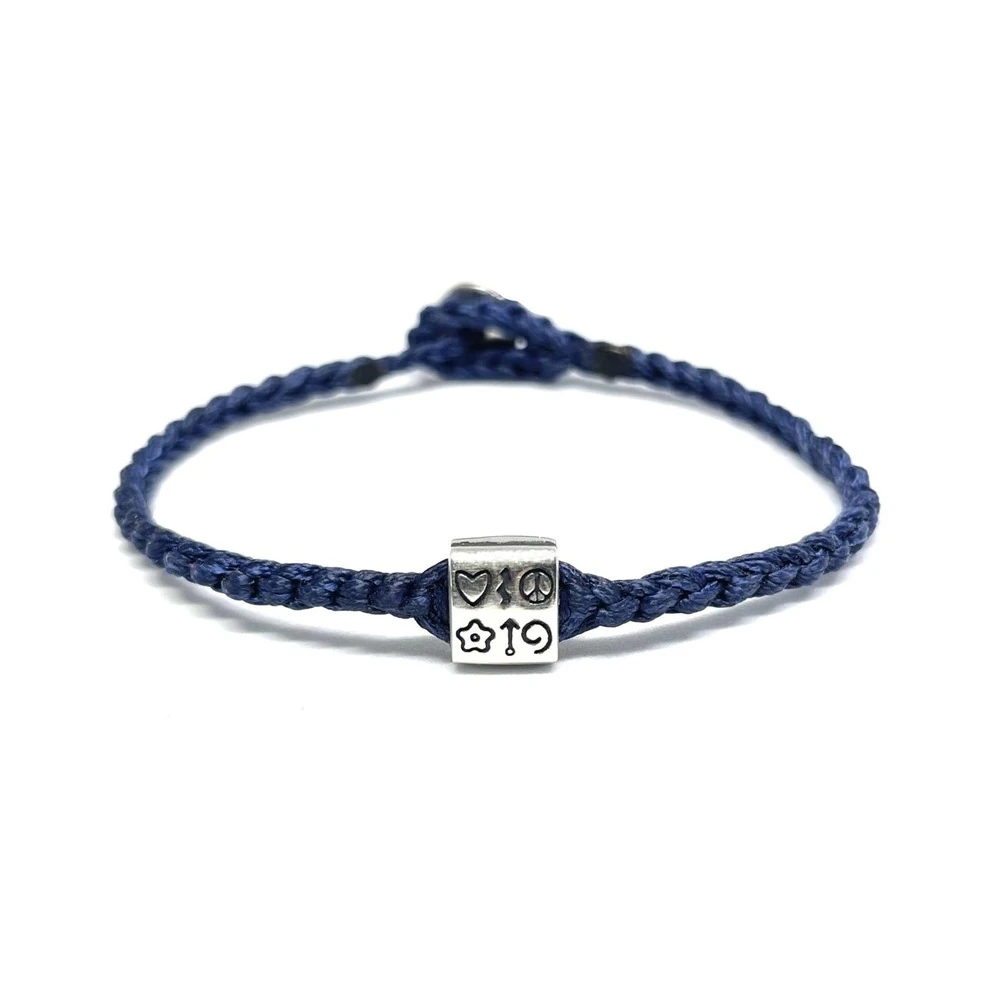 Gümüş Çok Sembollü Unisex Bileklik