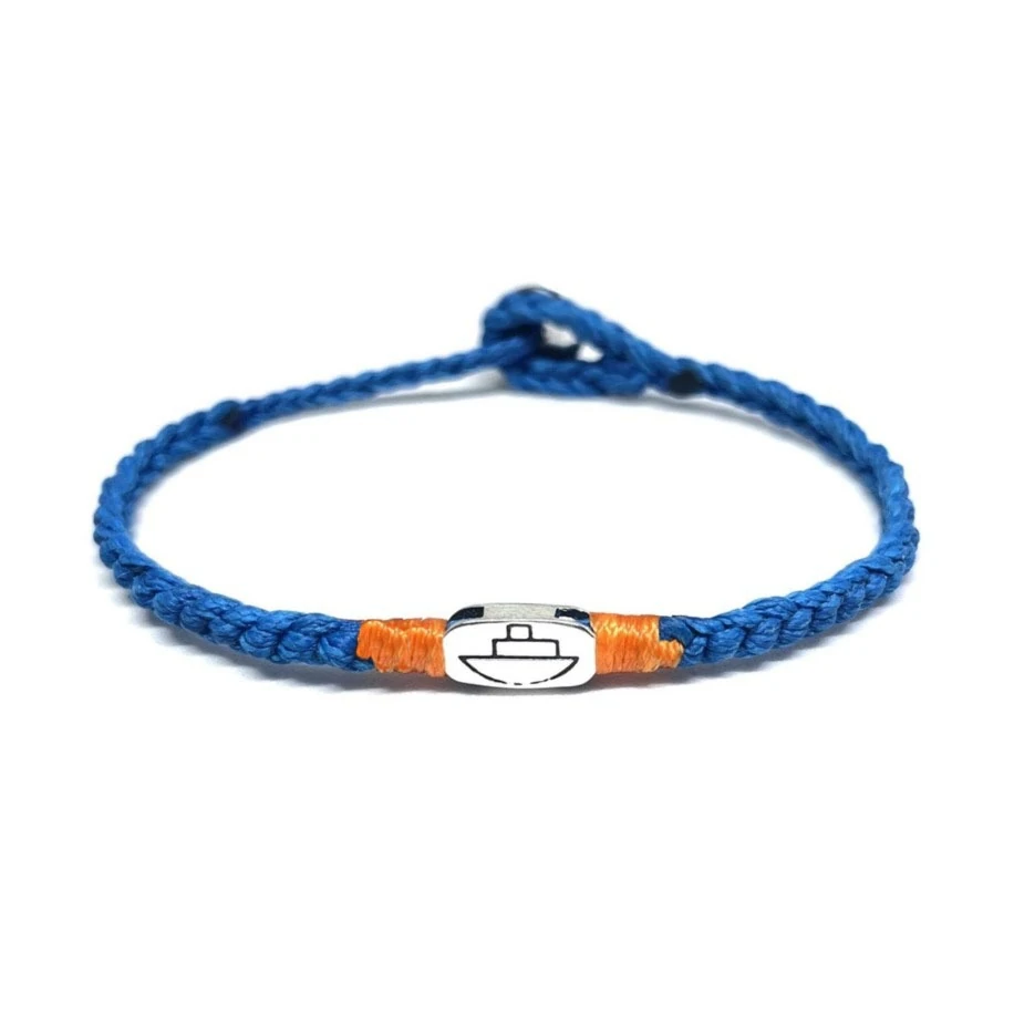 Gümüş Gemi Sembollü Unisex Bileklik