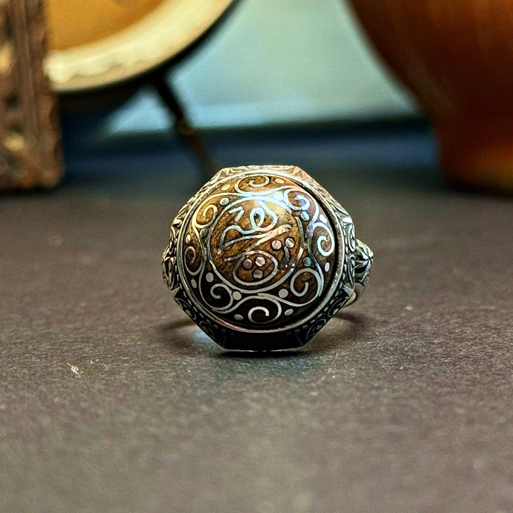 Eski Usul Telkari Hiç Yazılı 925 Ayar Gümüş Yüzük