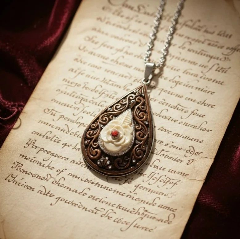 Fevkalade Koleksiyonu – Kuka Oyma & Tunus Mercanlı Nakkaş Kolyе