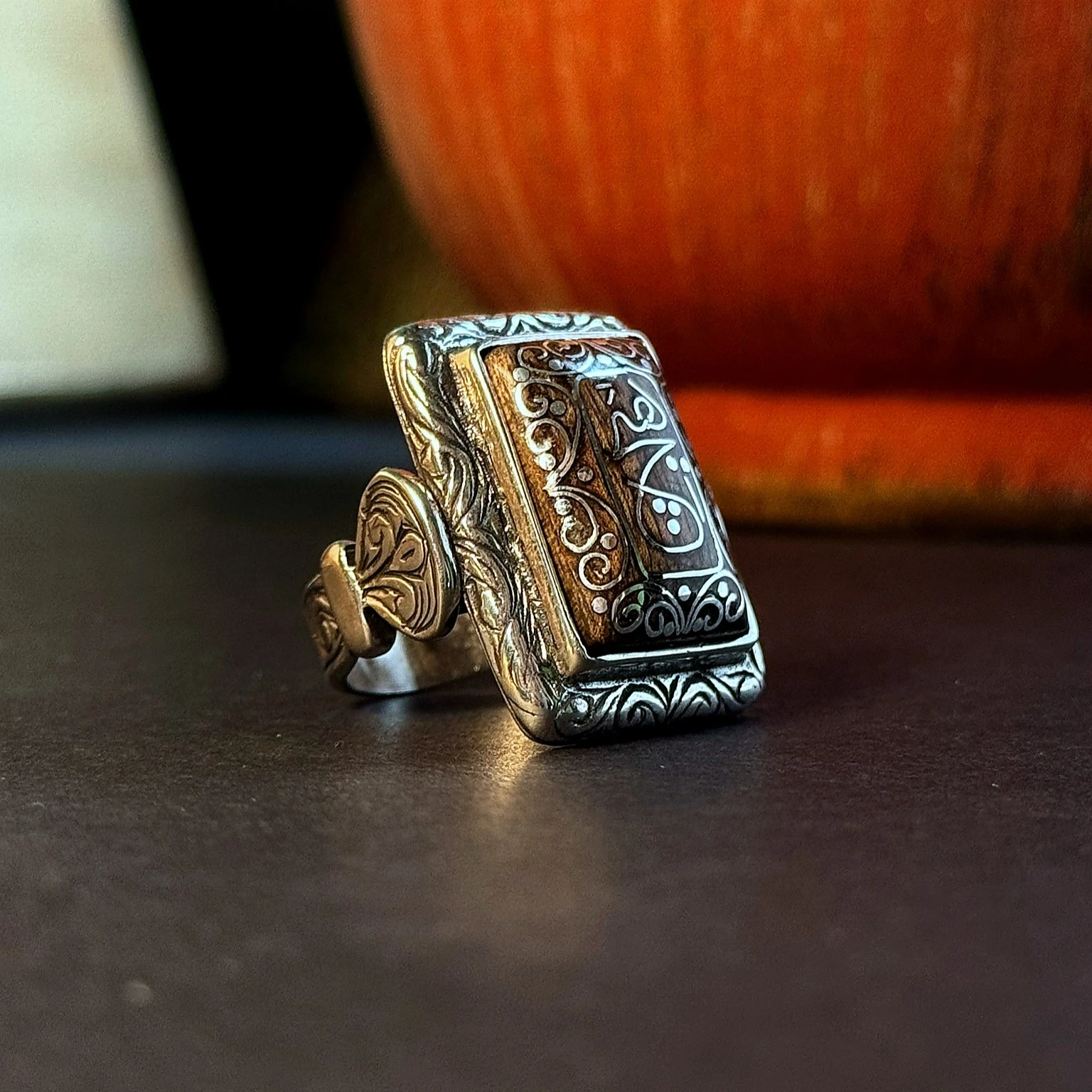 Eski Usul Telkari İşçilikli Hiç Yazılı 925 Ayar Gümüş Yüzük