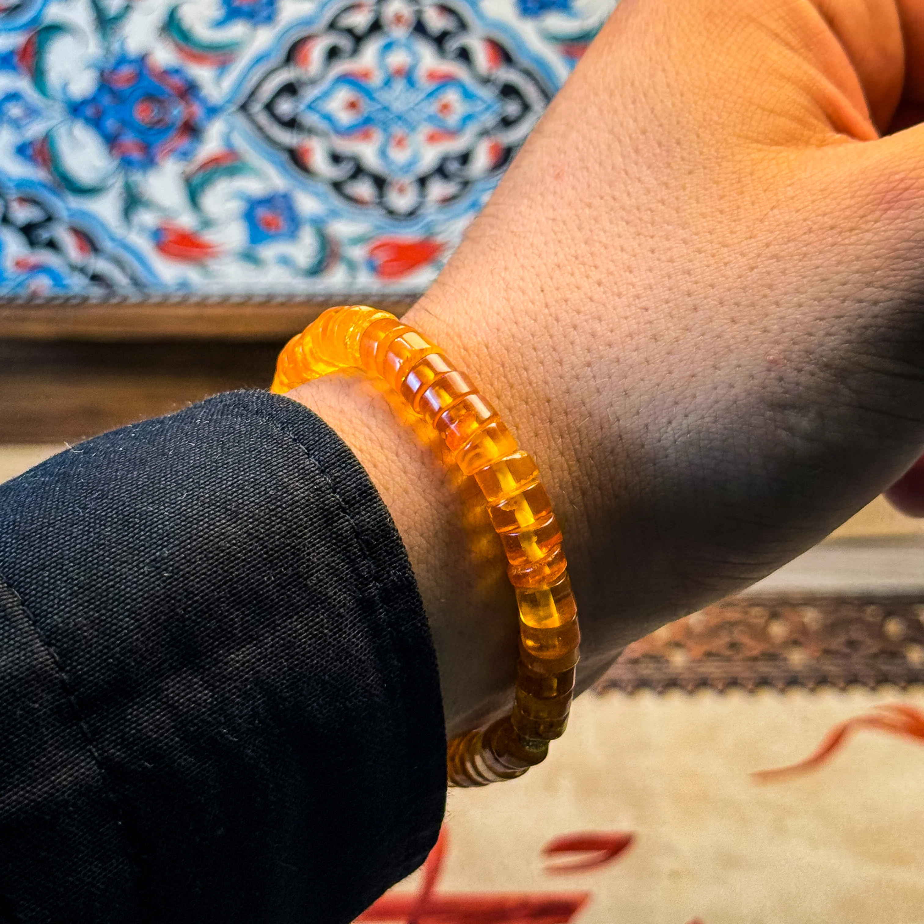 Doğal Damla Kehribar Bileklik