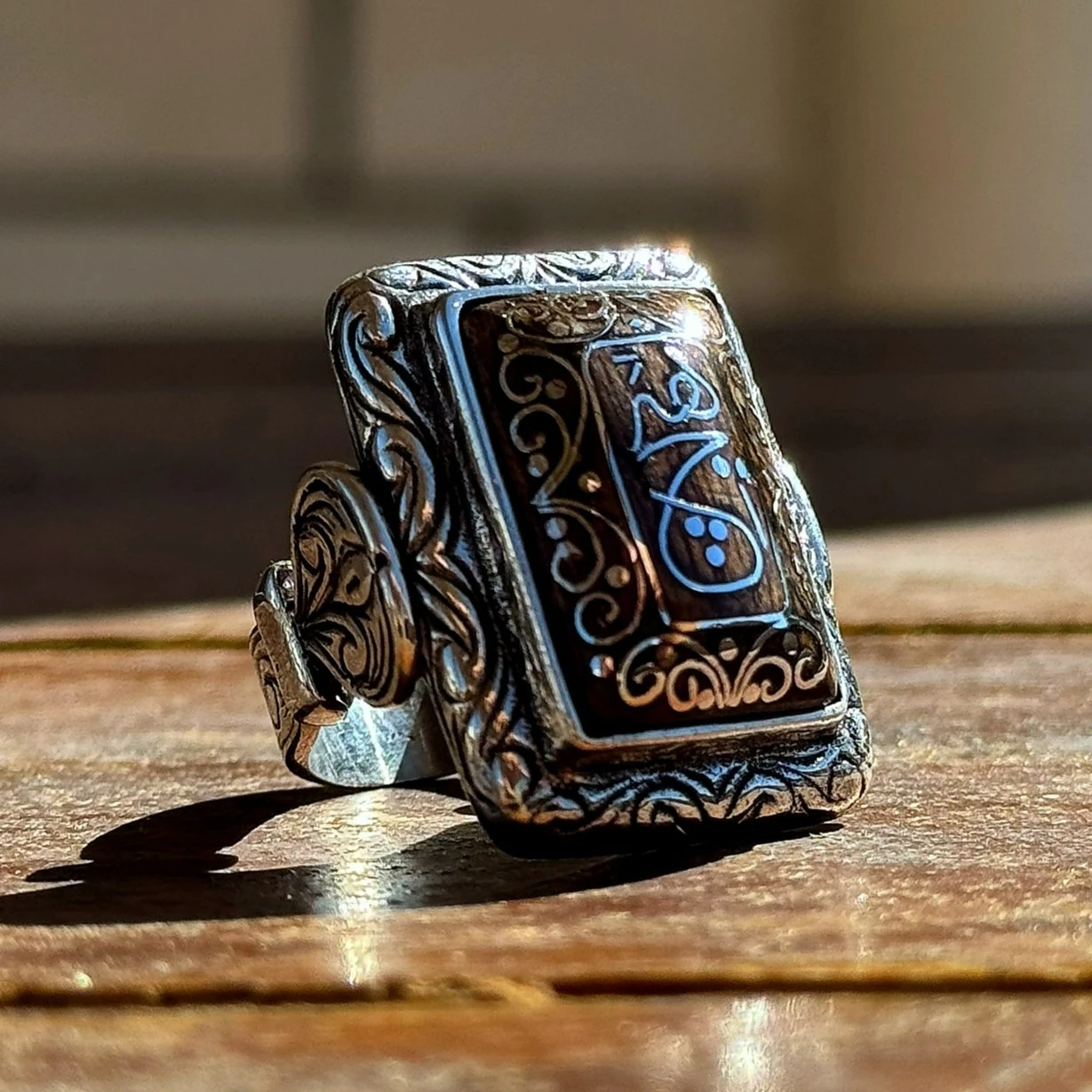 Eski Usul Telkari İşçilikli Hiç Yazılı 925 Ayar Gümüş Yüzük