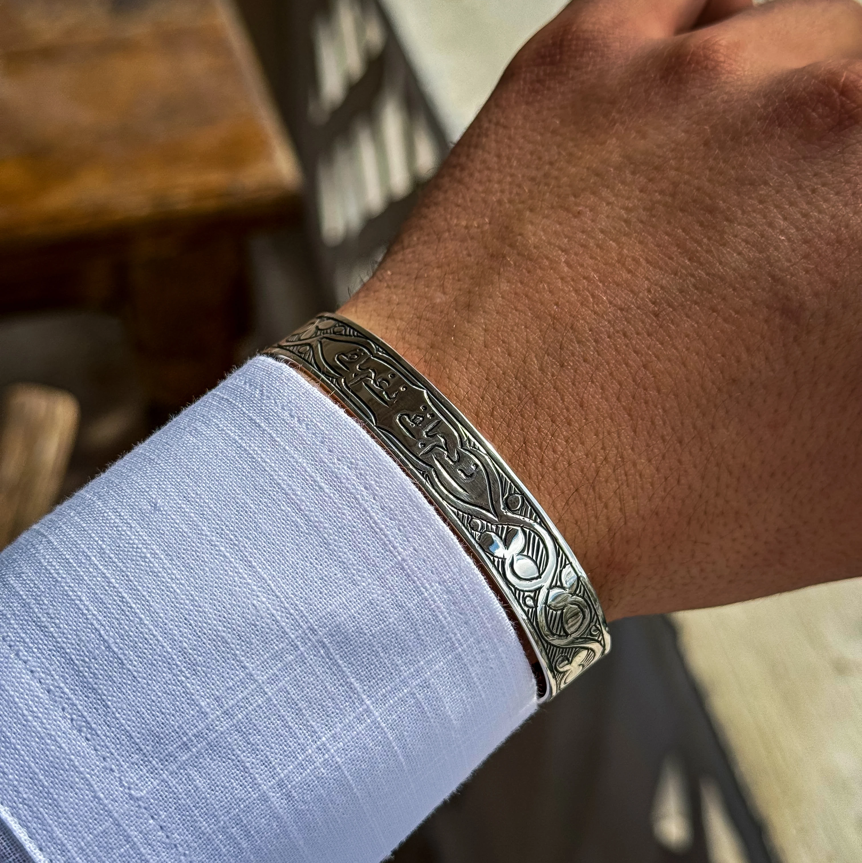 Ne Gam Baki Ne Dam Baki Yazılı Kalem İşçilikli 925 Ayar Gümüş Bileklik