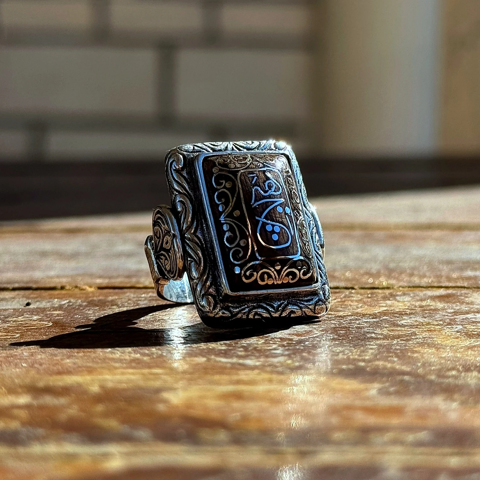 Eski Usul Telkari İşçilikli Hiç Yazılı 925 Ayar Gümüş Yüzük