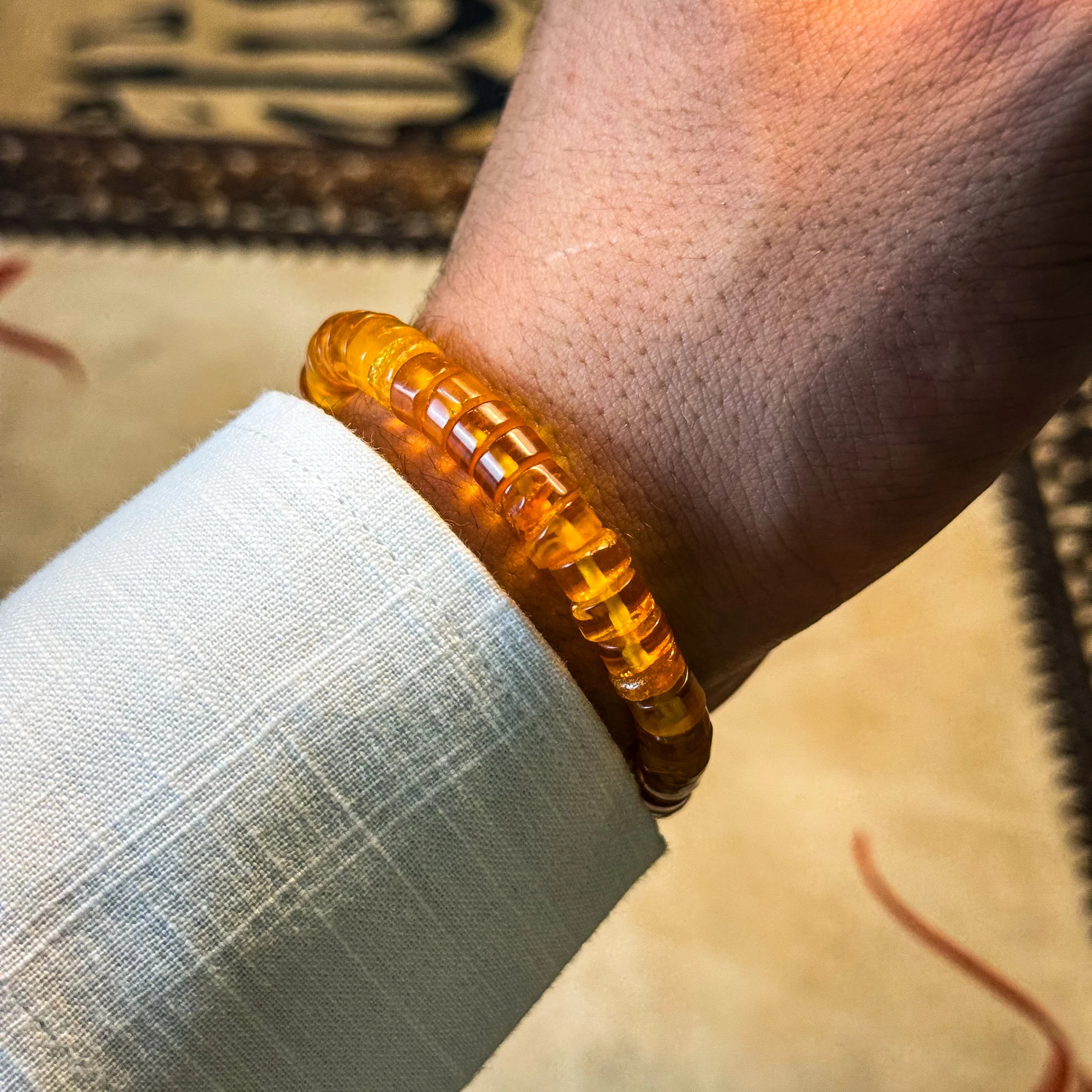 Doğal Damla Kehribar Bileklik