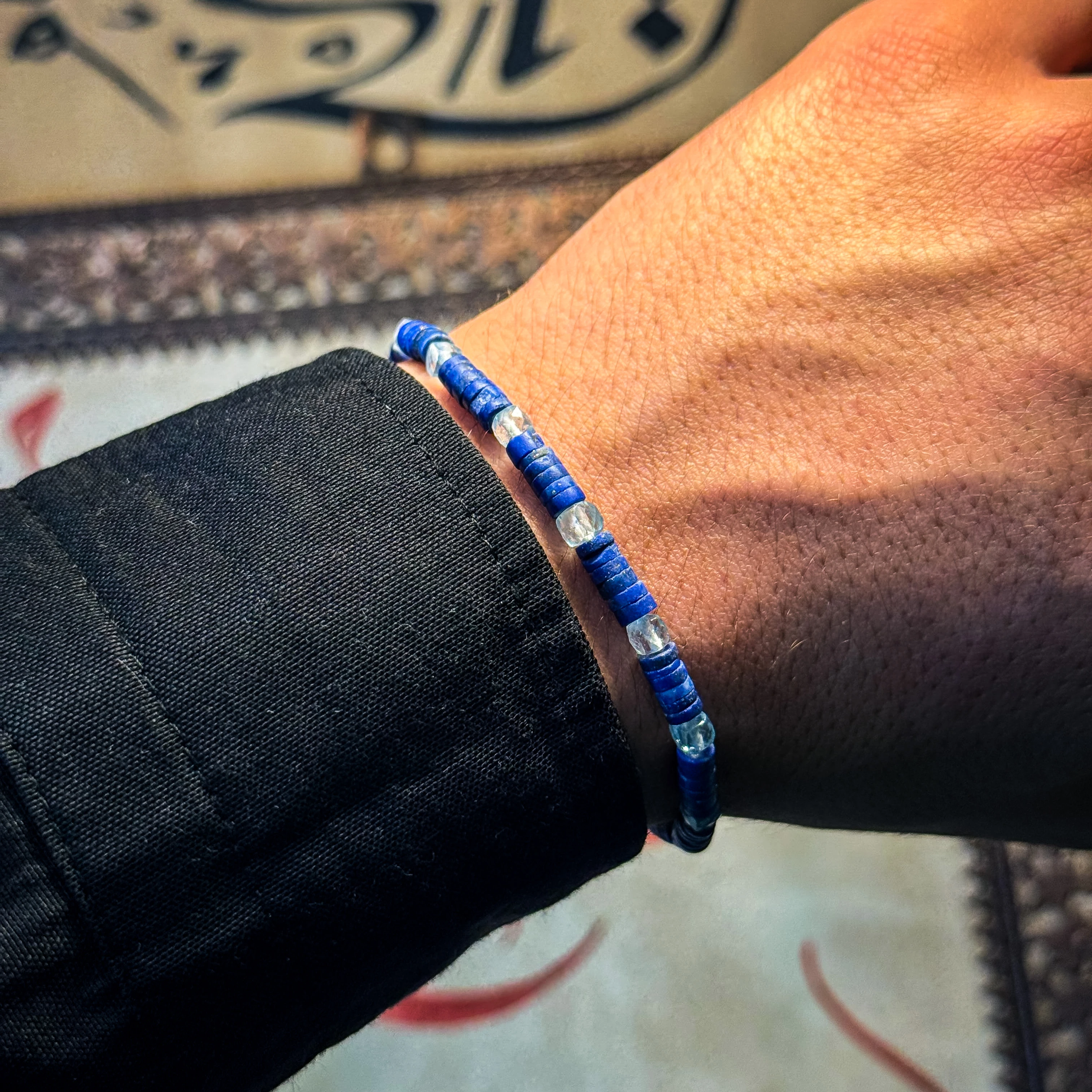 Lapis Lazuli & Akuamarin Doğal Taş Bileklik