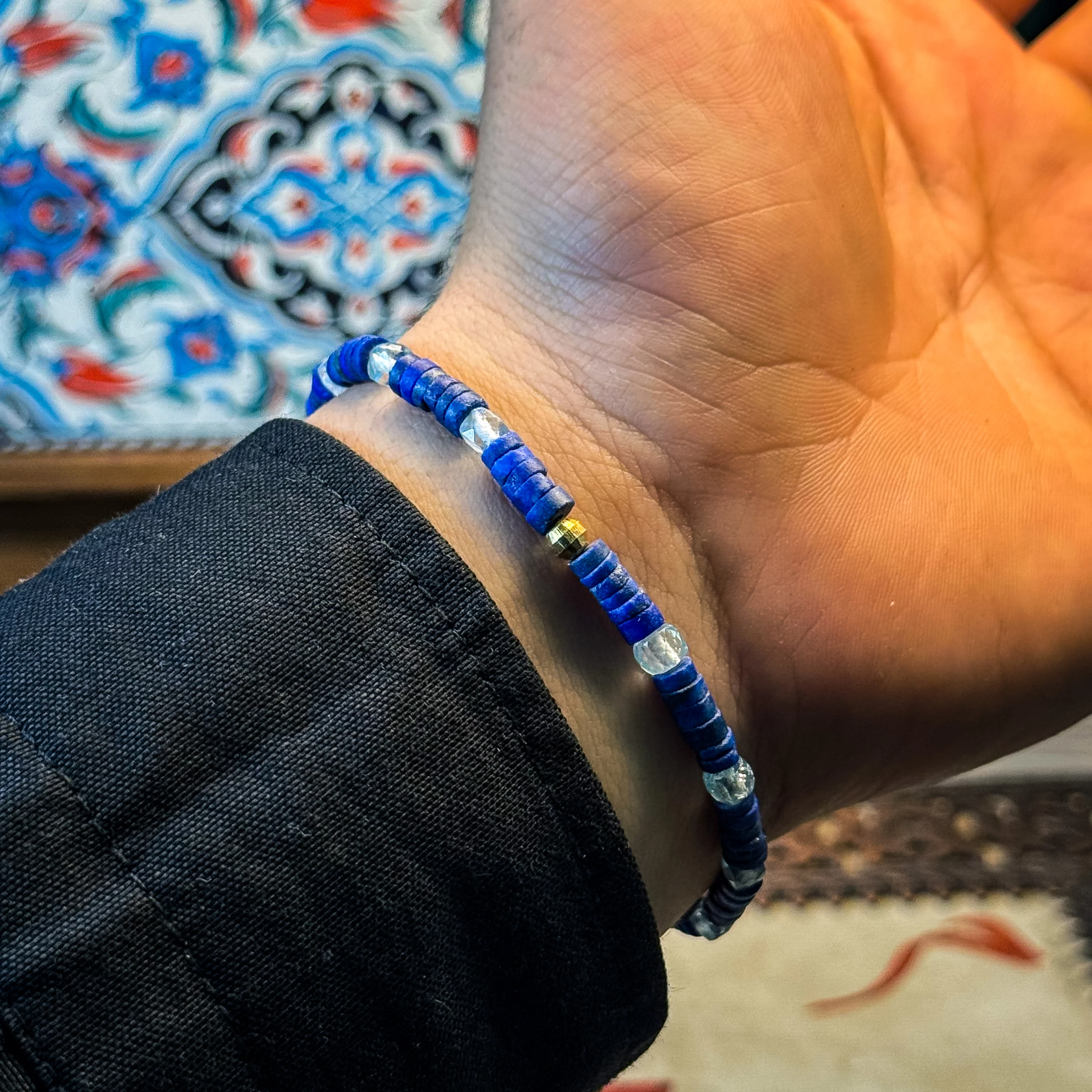 Lapis Lazuli & Akuamarin Doğal Taş Bileklik